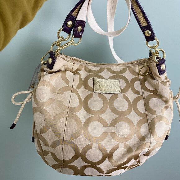 Coach Poppy Jazzy Bag Purse Signature C Canvas Graffiti Shoulder Crossbody 15311 - Picture 3 of 16